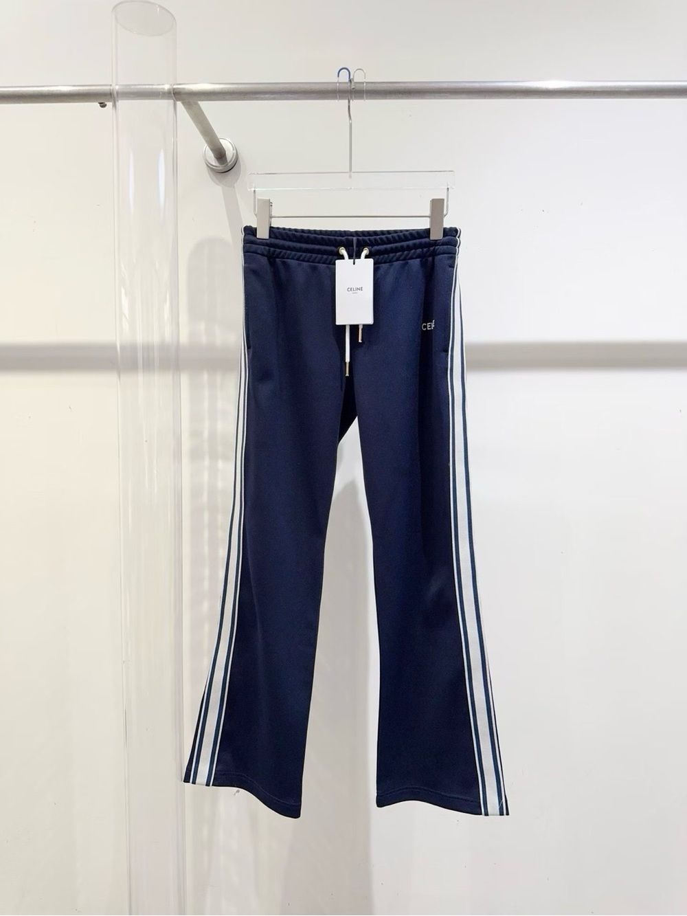 Celine Navy Stripe Track Pants